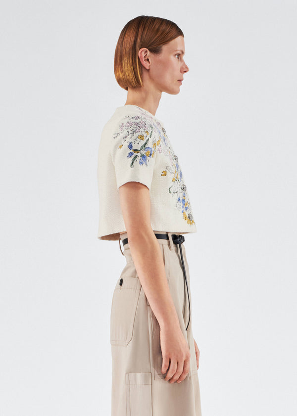 Adam Lippes Embroidered Jacket Floral Multi