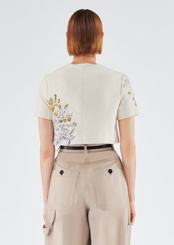 Adam Lippes Embroidered Jacket Floral Multi