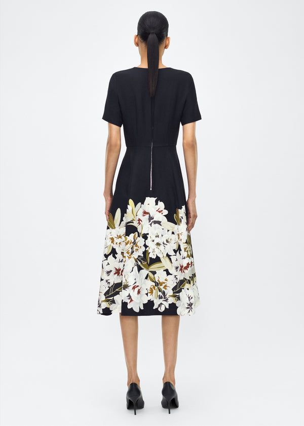 Adam Lippes Evangeline Dress Black/White Floral