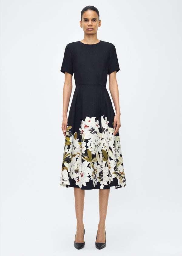 adam lippes evangeline dress Black/White Floral