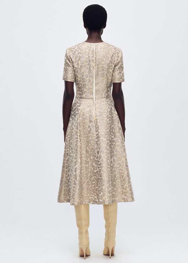 Adam Lippes Evangeline Dress Pale Grey Multi