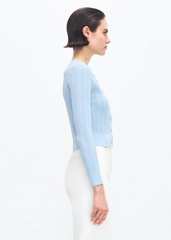 Adam Lippes Faye Cardigan Mist