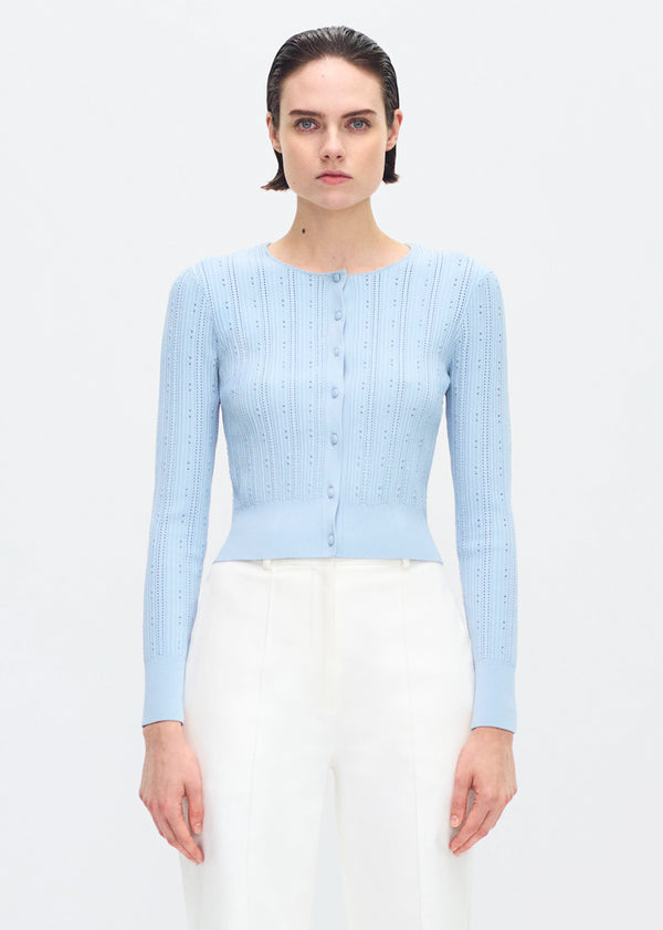 adam lippes faye cardigan Mist