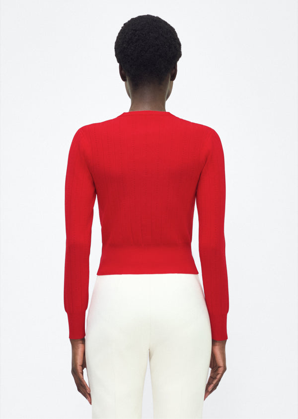 Adam Lippes Faye Cardigan Poppy