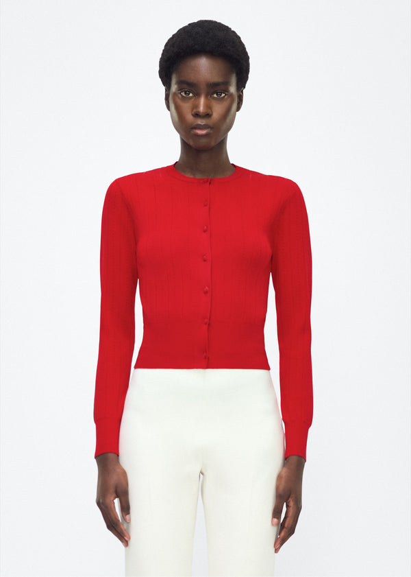 adam lippes faye cardigan Poppy