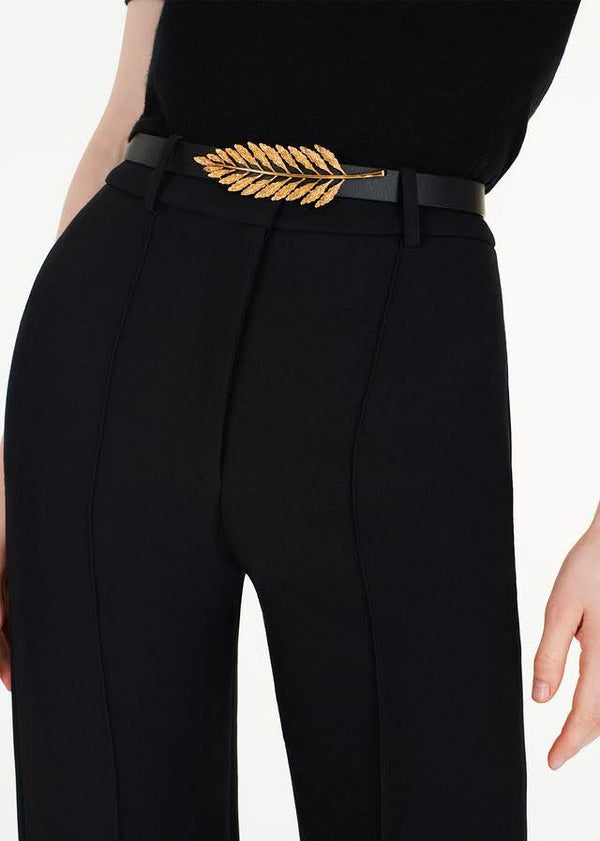 Adam Lippes Fern Leaf Belt Gold