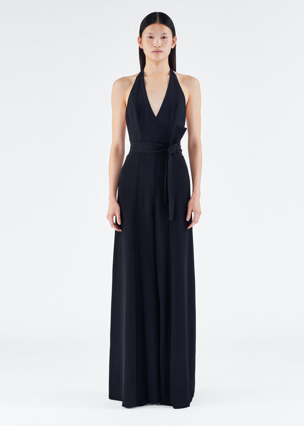adam lippes gaia jumpsuit Black