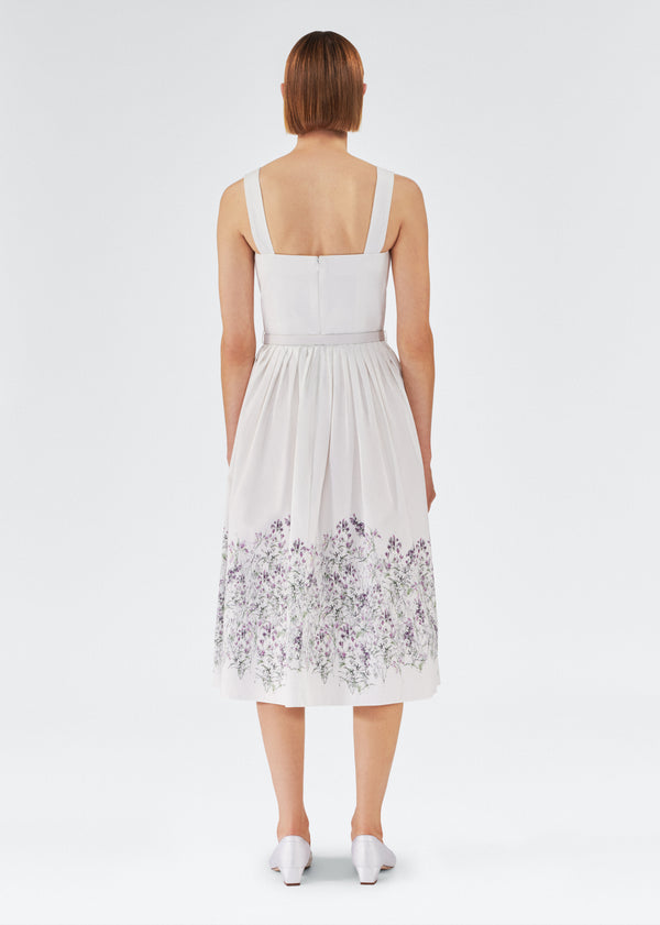 Adam Lippes Hoban Dress Lilac/Ivory