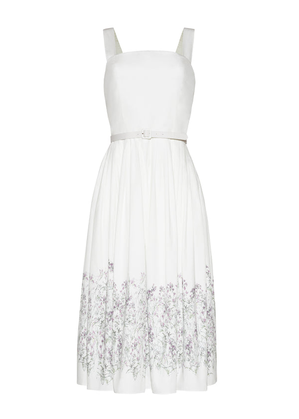 Adam Lippes Hoban Dress Lilac/Ivory
