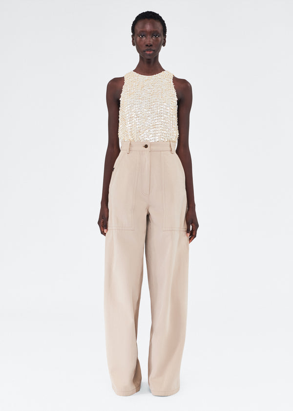 adam lippes jasper pant Khaki