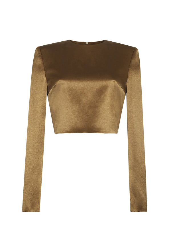 Adam Lippes Keira Top Olive