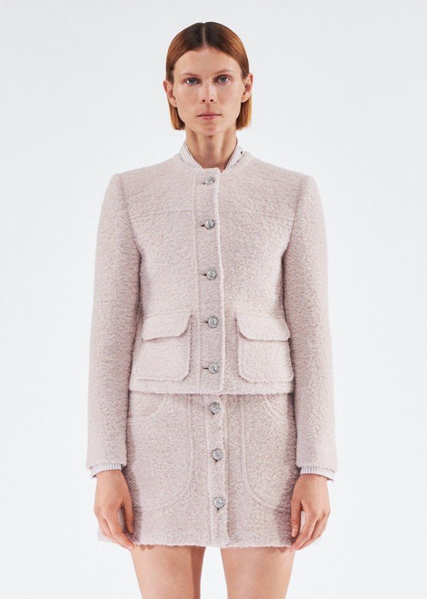 adam lippes lana jacket Blush