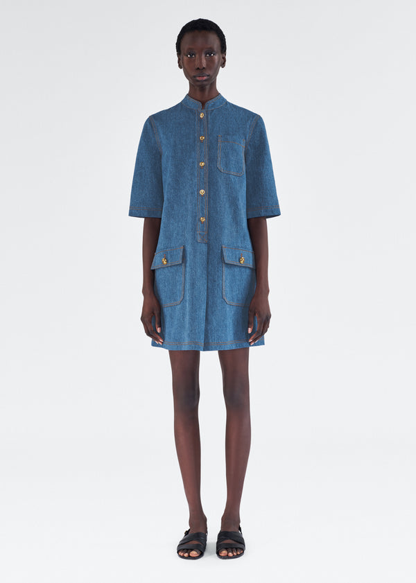 adam lippes lauder dress Stone Wash