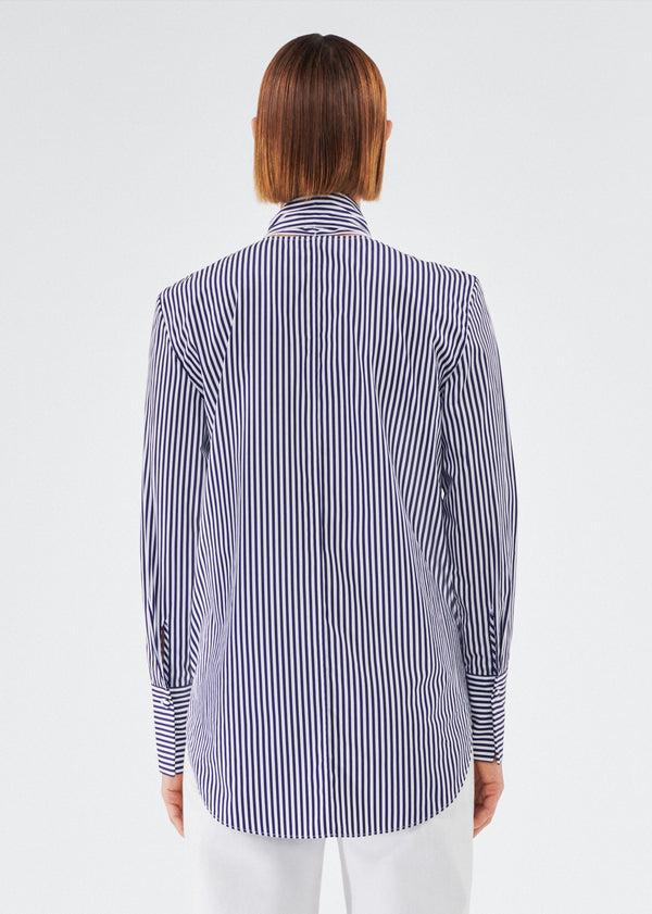 Adam Lippes Lee Blouse NAVY/WHITE
