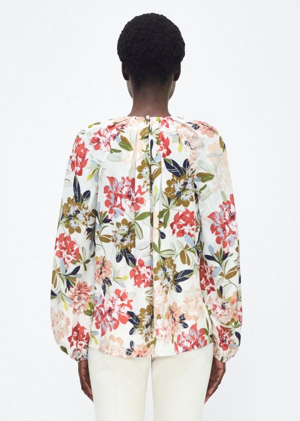 Adam Lippes Lottie Top Ivory Multi Floral