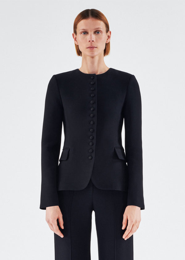 adam lippes marin jacket Black