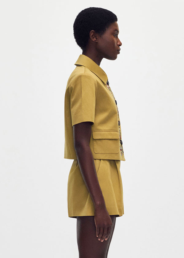 Adam Lippes Marseille Jacket Khaki