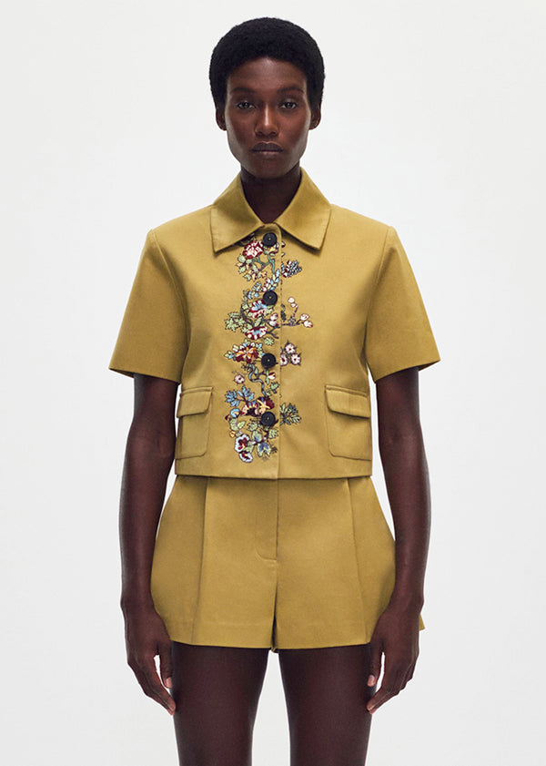 adam lippes marseille jacket Khaki