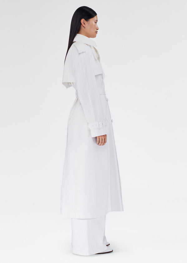 Adam Lippes Monte Trench Coat White