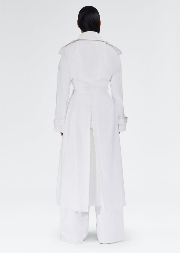 Adam Lippes Monte Trench Coat White