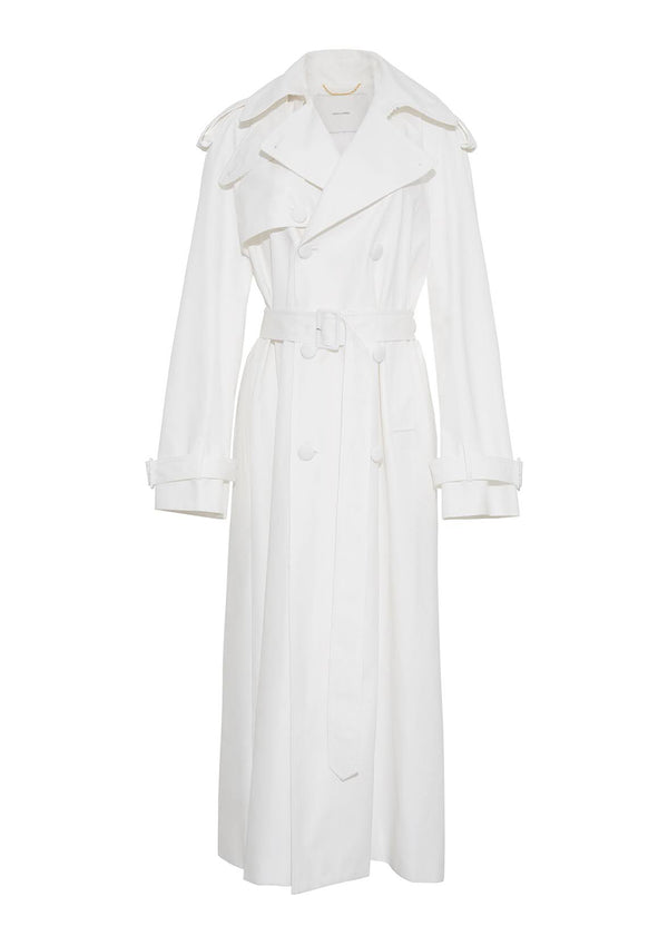 Adam Lippes Monte Trench Coat White