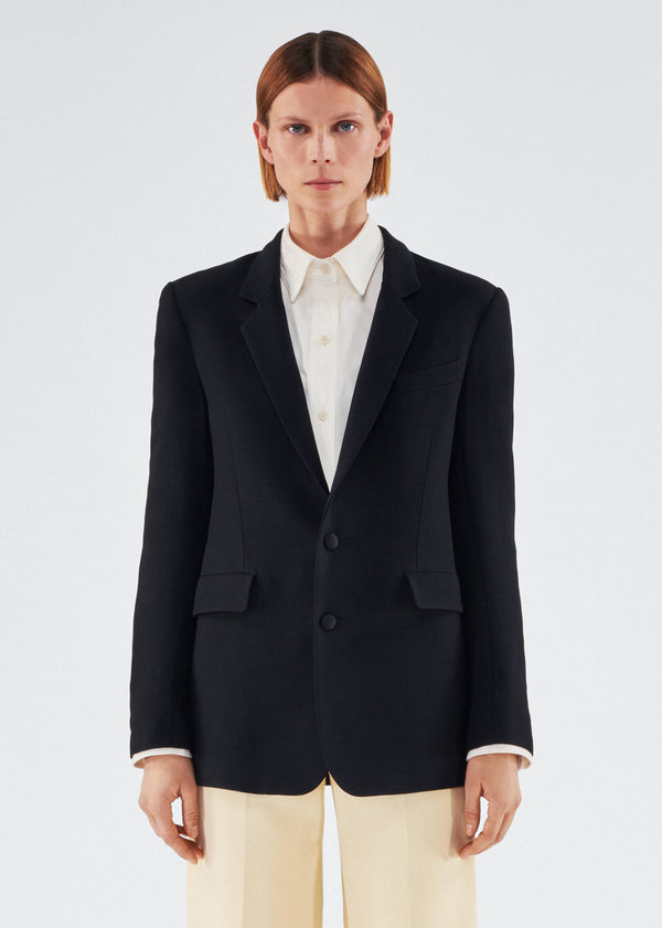 adam lippes parker blazer Black