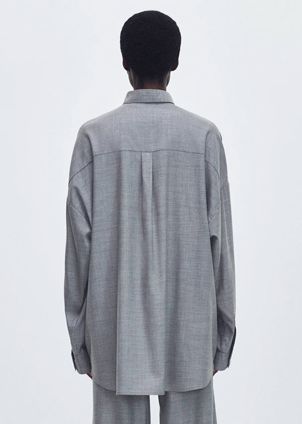 Adam Lippes Perrine Shirt Heather Grey