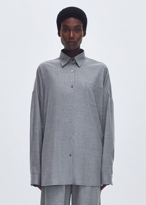 adam lippes perrine shirt Heather Grey
