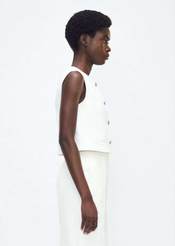 Adam Lippes Remo Top White