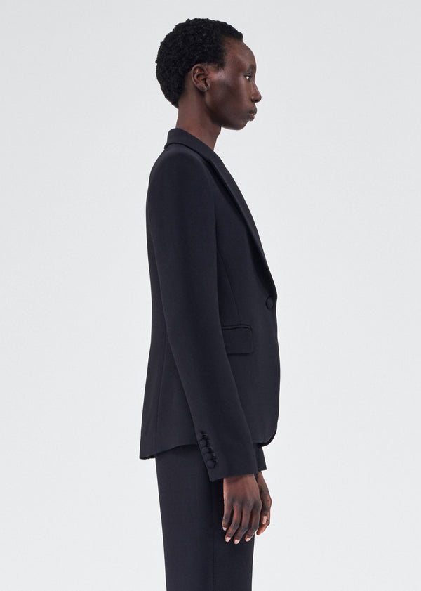 Adam Lippes Single Breasted Blazer Black