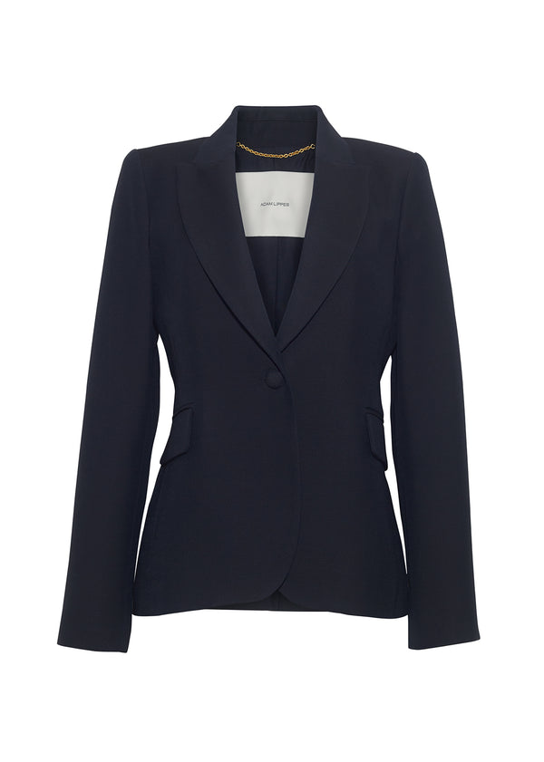 Adam Lippes Single Breasted Blazer Black