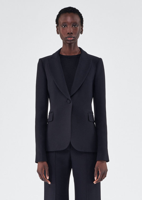 adam lippes single breasted blazer Black