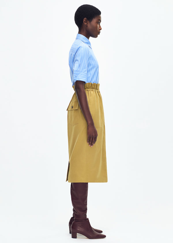 Adam Lippes Sullivan Skirt Khaki