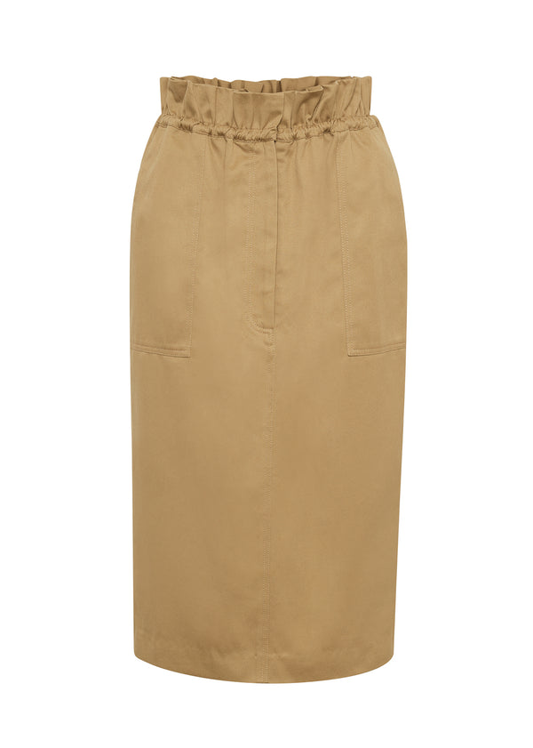 Adam Lippes Sullivan Skirt Khaki