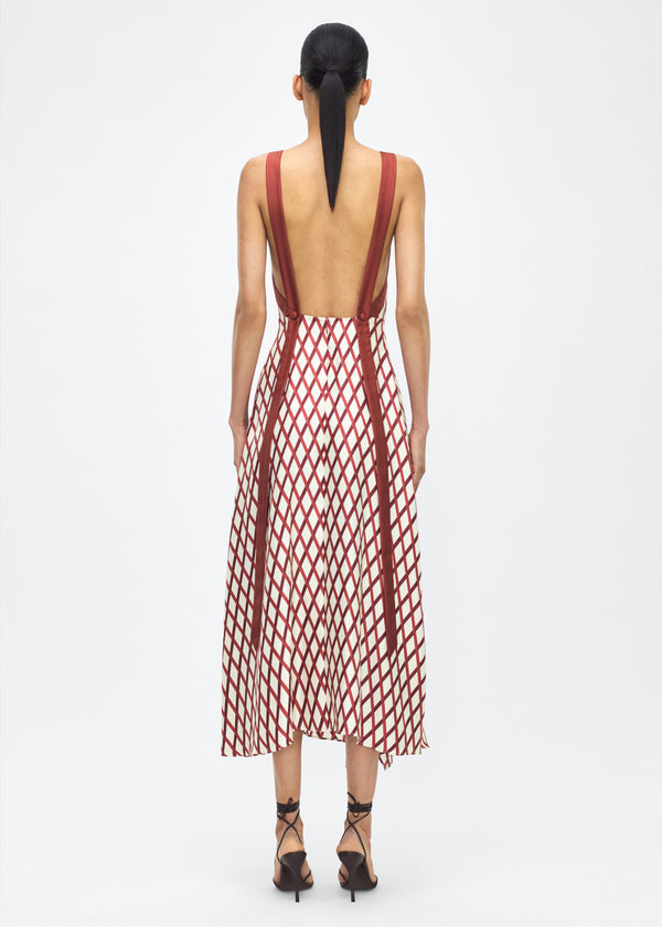 Adam Lippes Sunita Dress Sienna/Ivory