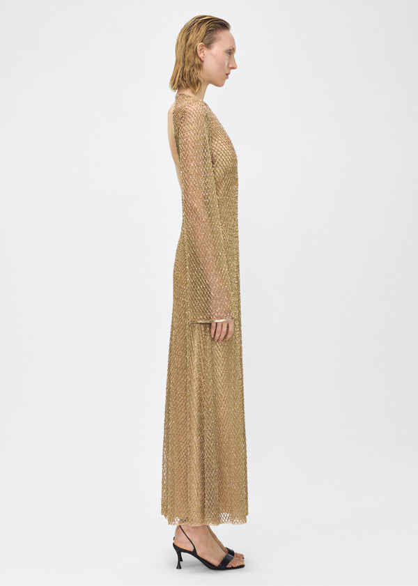 Adam Lippes Sylvia Dress Gold