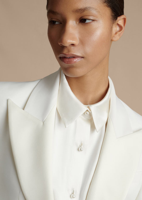 Adam Lippes Tux Jacket Ivory
