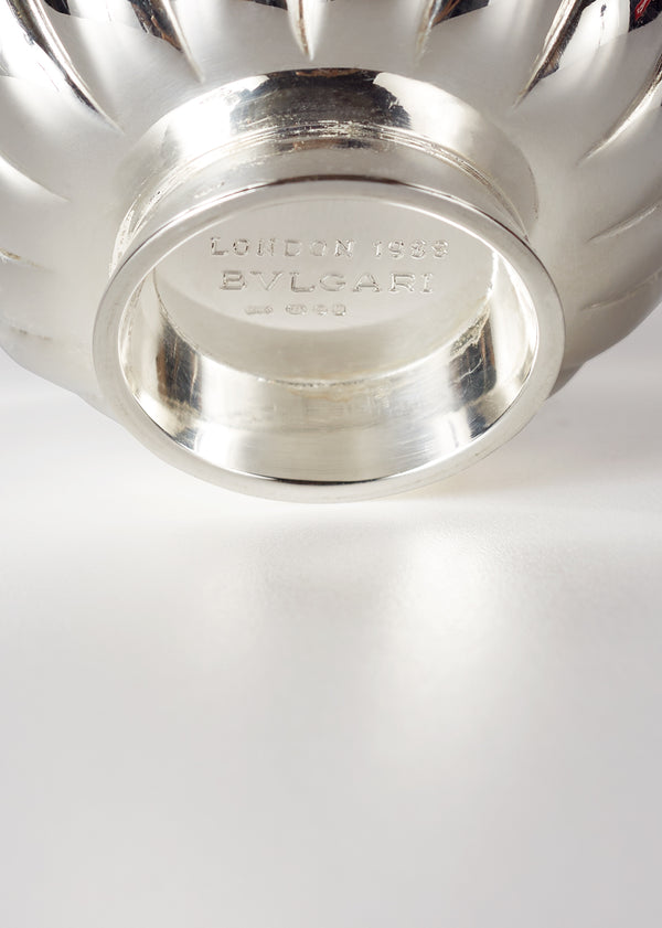 Adam Lippes Bulgari Fluted Sterling Silver Caviar Bowl