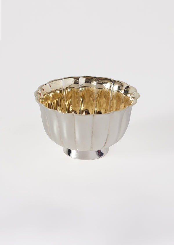 adam lippes bulgari fluted sterling silver caviar bowl