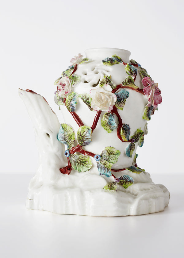 adam lippes highly intricate vincennes porcelain pot-pourri vase C. 1750