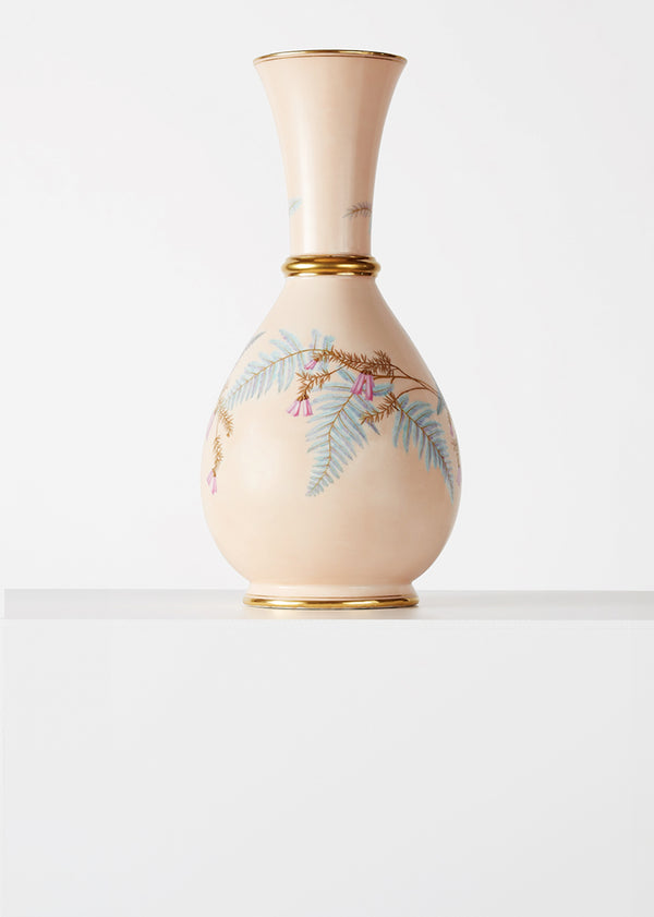 Adam Lippes Large Aesthetic Movement Hand Painted Porcelain Vase 19th C