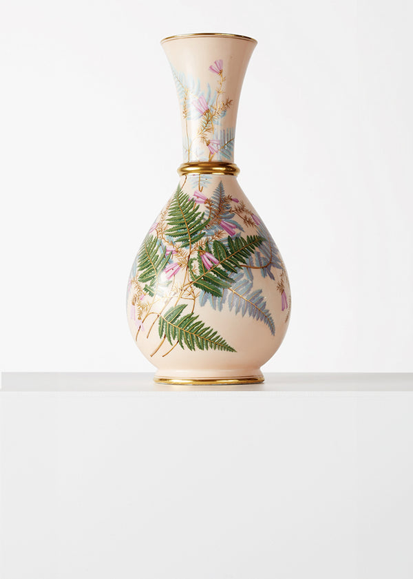 adam lippes large aesthetic movement hand painted porcelain vase 19th c