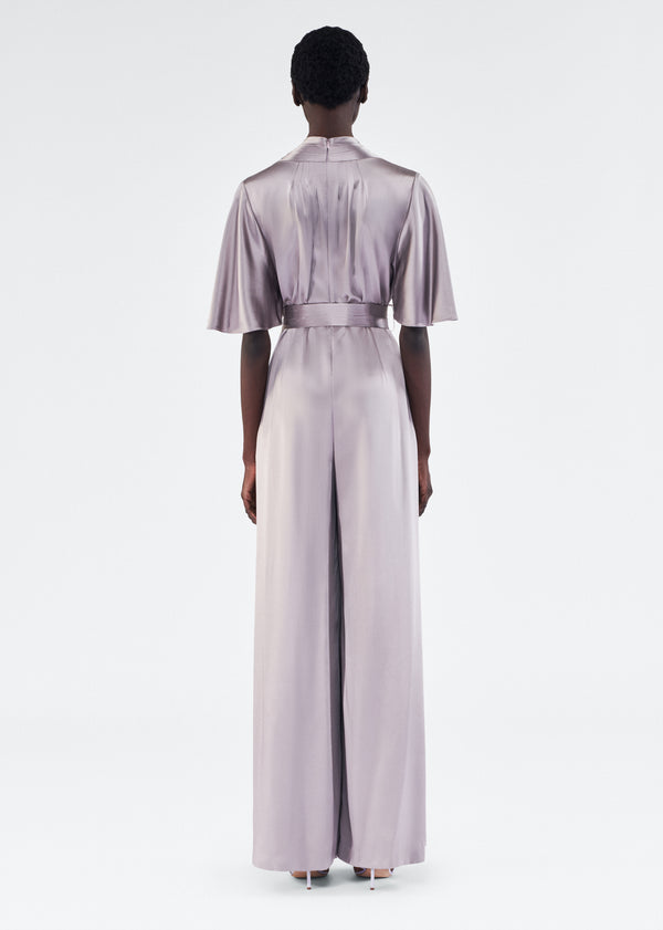 Adam Lippes Nansi Jumpsuit With Sleeve Smokey Amethyst