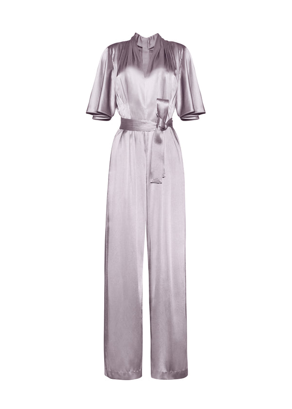 Adam Lippes Nansi Jumpsuit With Sleeve Smokey Amethyst