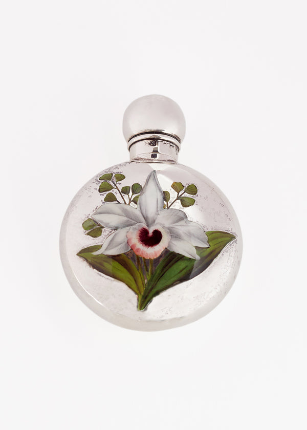adam lippes victorian sterling silver and enamel scent bottle