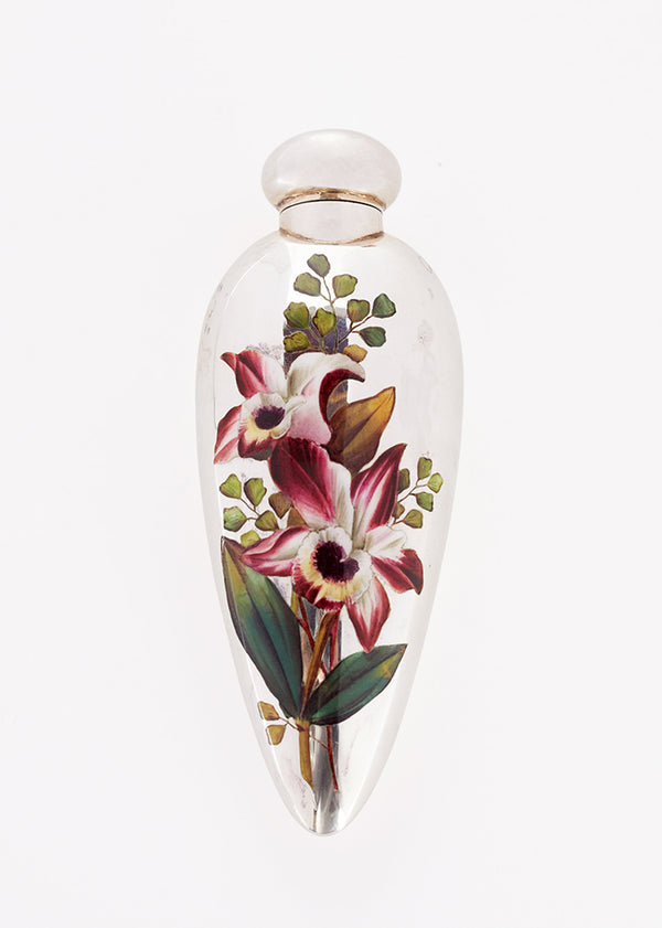 adam lippes victorian sterling silver and enamel scent bottle