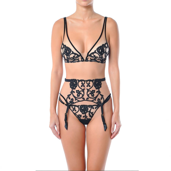 Addiction Lingerie Ritratti Crystal Garter Belt