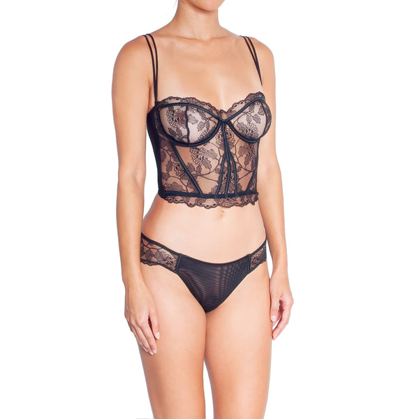 Addiction Lingerie VALERY BLACK LACE BUSTIER