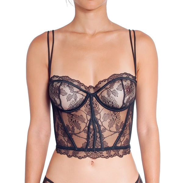 addiction lingerie VALERY BLACK LACE BUSTIER