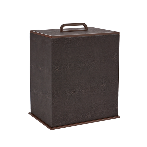 addison ross Anthracite Faux Shagreen Bin